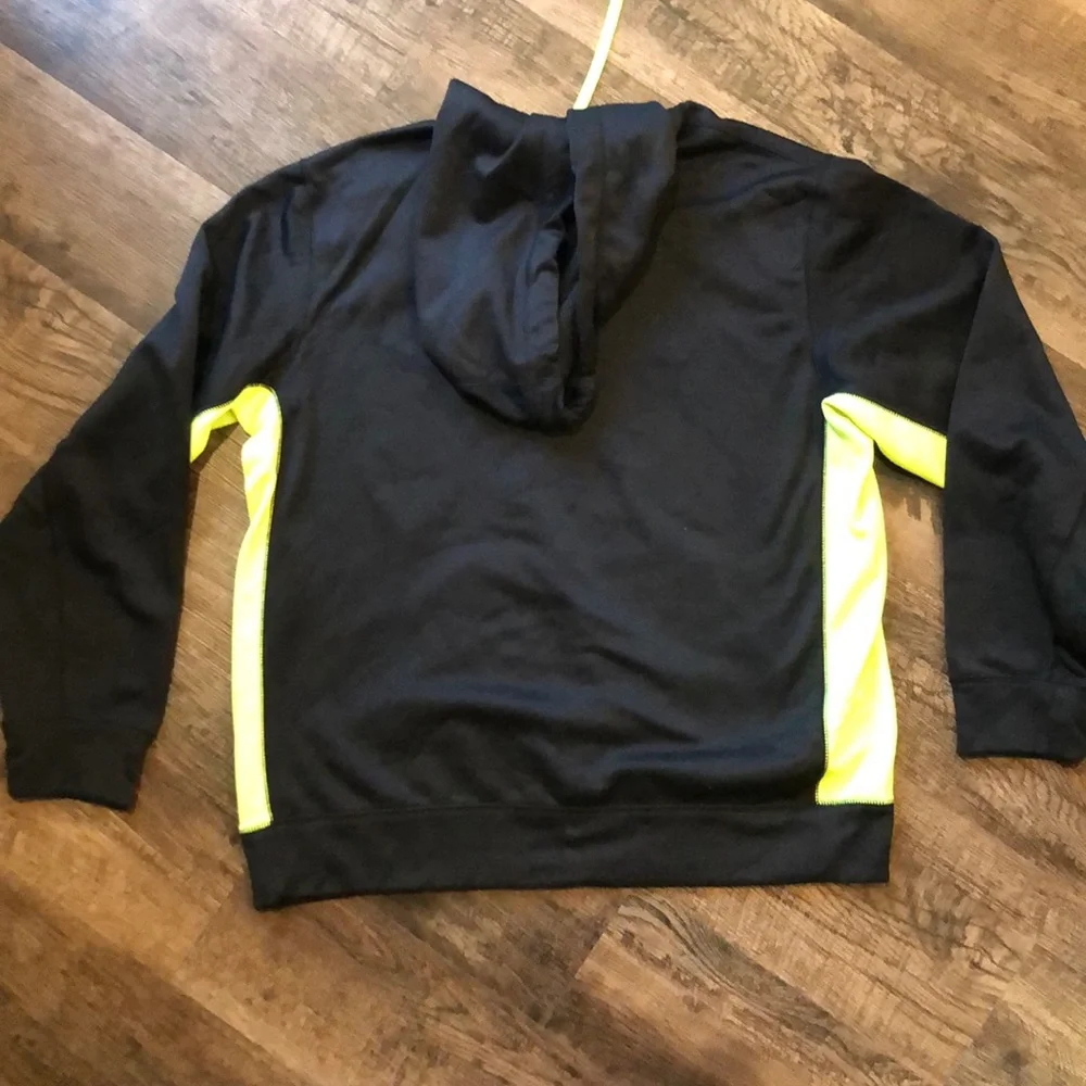 Nike thermafit black and highlighter yellow hoodie - Picture 2 of 8